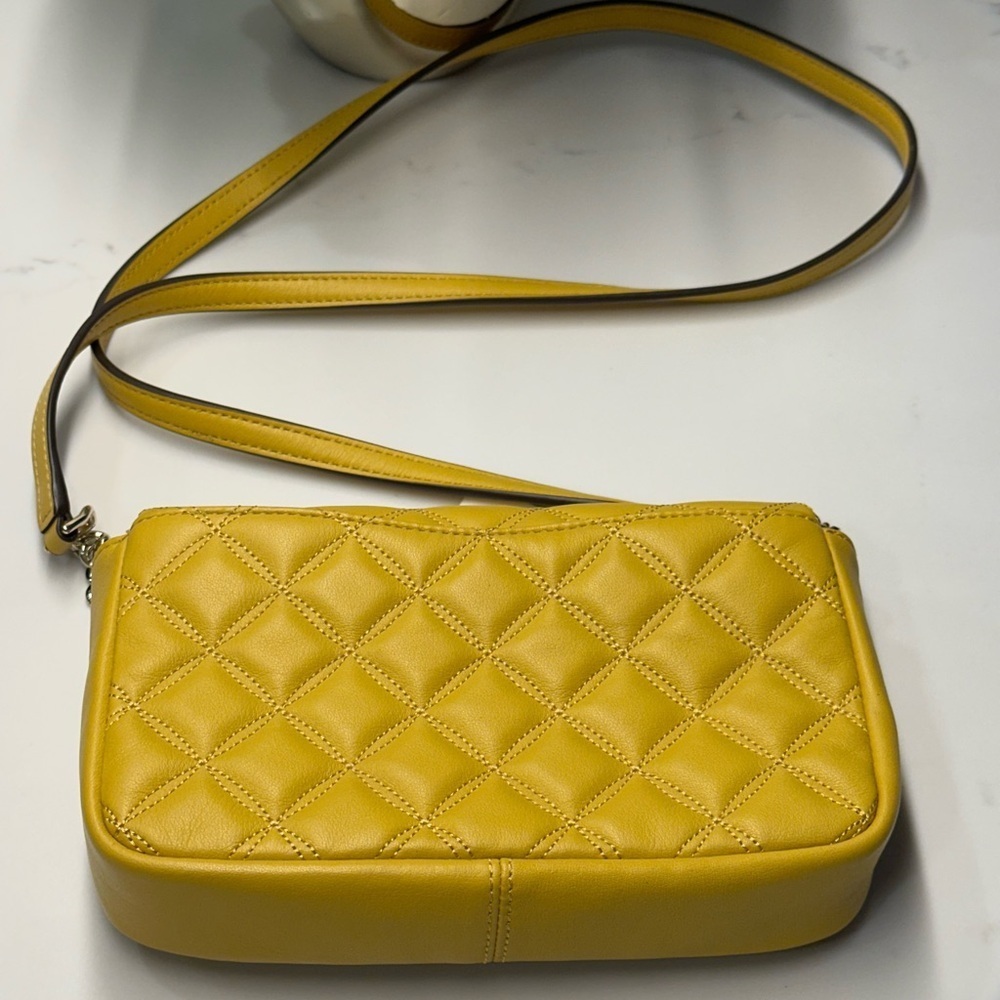 Kate Spade Natalia Mustard Quilted Crossbody Bag - Picture 5 of 15